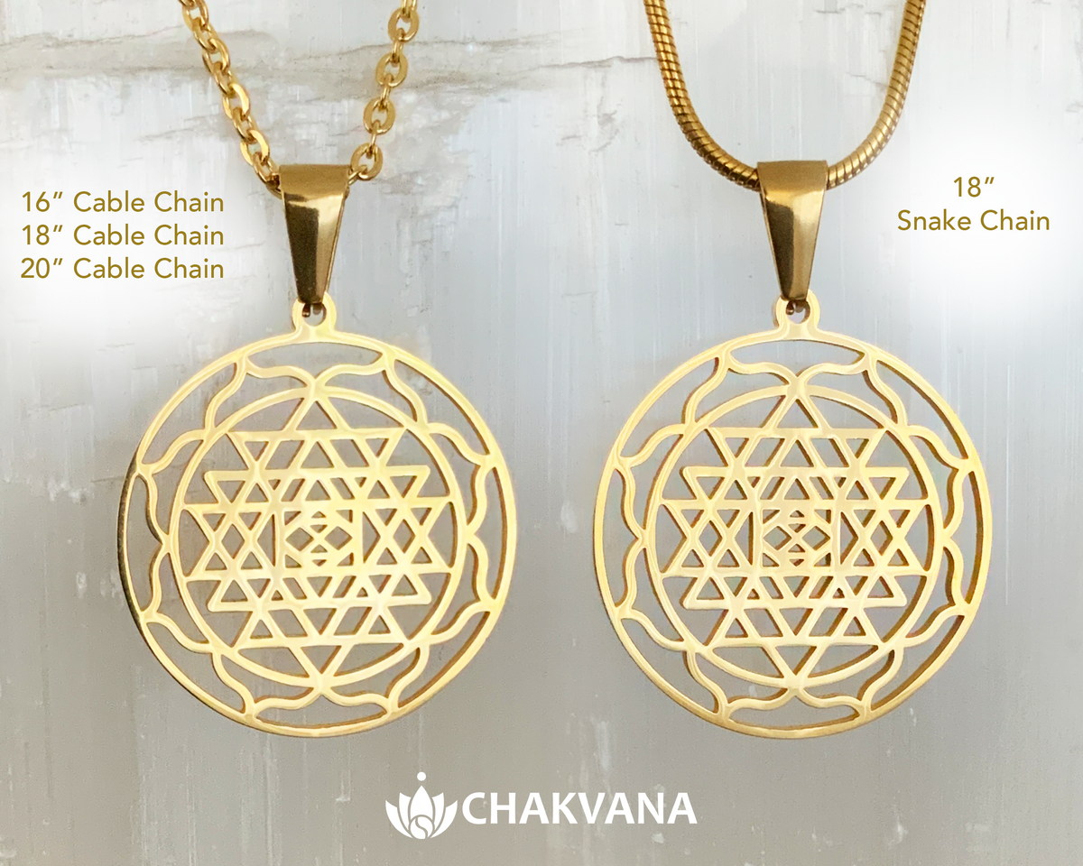 Gold Sri Yantra Necklace – CHAKVANA