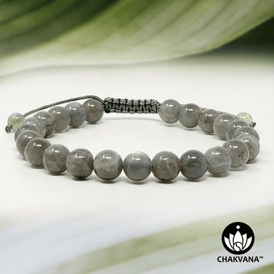 Labradorite - 8mm Adjustable Macrame Gemstone Bead Bracelet – Chakvana.com