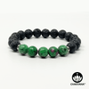 Ruby Zoisite & Black Lava Stone 8mm Gemstone Bead Bracelet